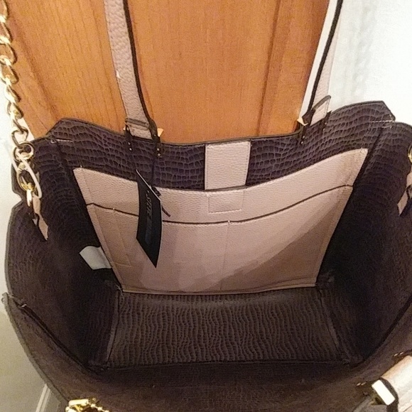 NWT Steve Madden Faux Leather Large Tote Bag - Picture 3 of 5